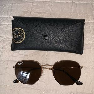 Ray-Ban hexagonal polarized sunglasses